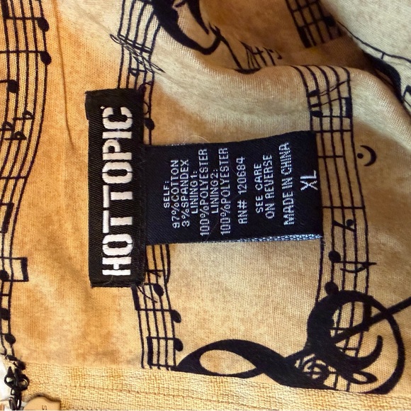 Ladies Halter Music Note Dress-Crinoline-Zip Back-Adjustable Bodice-Size XL - Picture 8 of 11